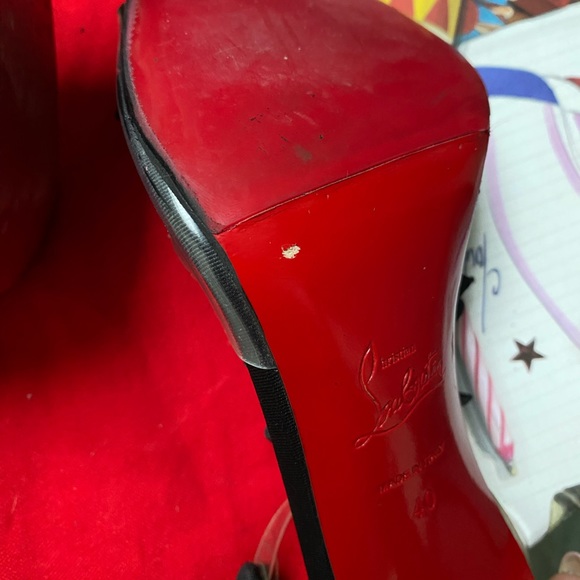 20th Anniversary Christian Louboutin Bow Bow 100mm PVC 40EU - Picture 9 of 12